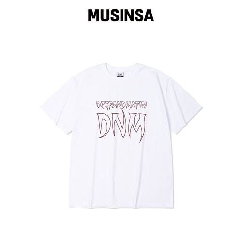 DE GRAND MATIN EDGE LOGO TEE_WHITE韩国官网直邮进口MUSINSA