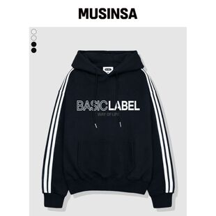 BASIC LABEL Only Way 运动风宽松连帽卫衣 4色 韩国官网直邮进口