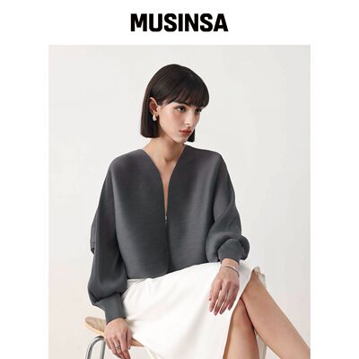 PLEATSMOOD 泥膜抓绒开衫 MUSINSA韩国官网直邮进口