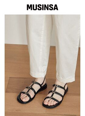 AVISPA LUIS 心形绑带露跟鞋_S377_2colors_1cm韩国官网直邮进口