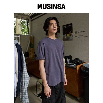 MOOD INSIDE 史莱姆圆领高尔夫T恤_Dusty Purple韩国官网直邮进口