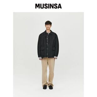 HEUTE 黑色雪地填充外套 MUSINSA韩国官网直邮进口