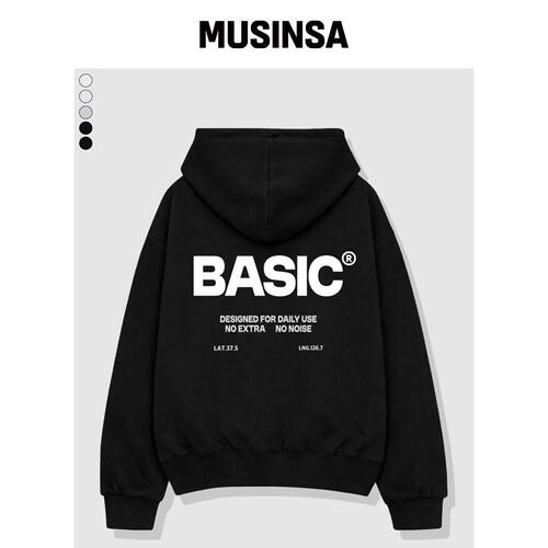BASIC LABEL No Extra Oversized Hoodie 5色 [B韩国官网直邮进口