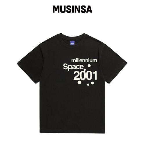 STAFFONLY MILLENNIUM SPACE TEE (黑色) MUSINS韩国官网直邮进口