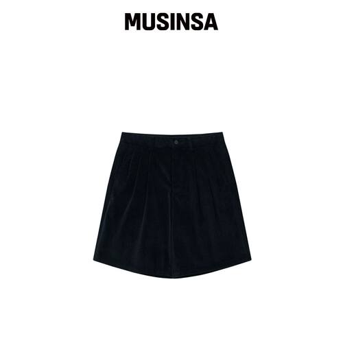 HONGWOOSUNG 3TUCKS SHORTS_NAVY韩国官网直邮进口MUSINSA