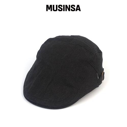 UNIVERSAL CHEMISTRY WASHING 黑色侧带猎帽 MUS韩国官网直邮进口
