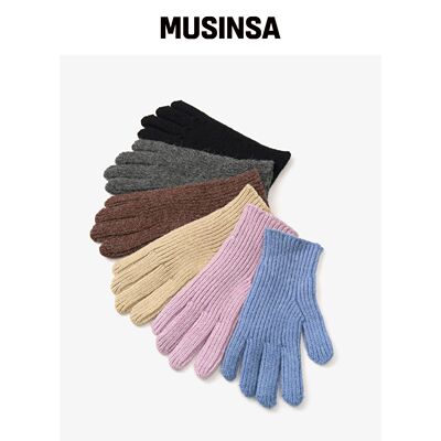 TOFFEE 纯色指孔针织手套 (6种颜色)韩国官网直邮进口