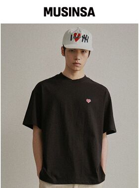 BEYOND CLOSET NO MANTIC LOGO 棉质短袖T恤 黑韩国官网直邮进口