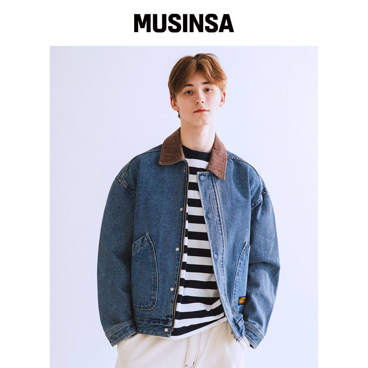 QT8 GARMENTS RG Denim 按扣牛仔夹克(蓝色) M韩国官网直邮进口