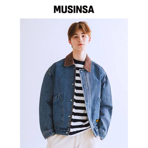 QT8 GARMENTS RG Denim 按扣牛仔夹克（蓝色） M韩国官网直邮进口