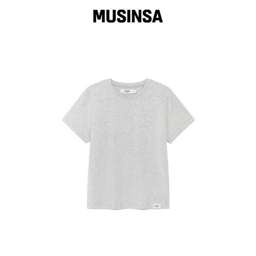GLOWNY G SOFT FITTED TEE (混色灰) MUSINSA韩国官网直邮进口