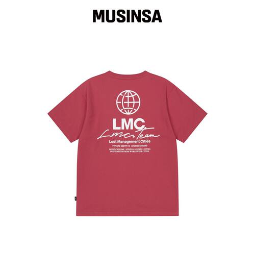 LMC SIGNATURE COMBO TEE 红色 MUSINSA韩国官网直邮进口
