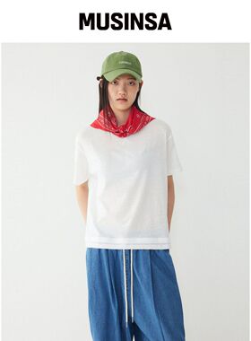 STUDIO TOMBOY 白色LETTERING打印短袖T恤_OFF-W韩国官网直邮进口