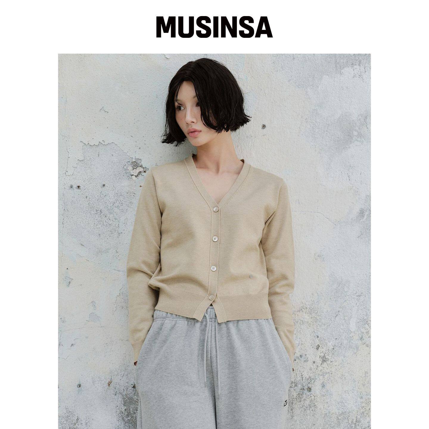 PLAC WOMEN 婴儿V领开衫_4色 MUSINSA韩国官网直邮进口