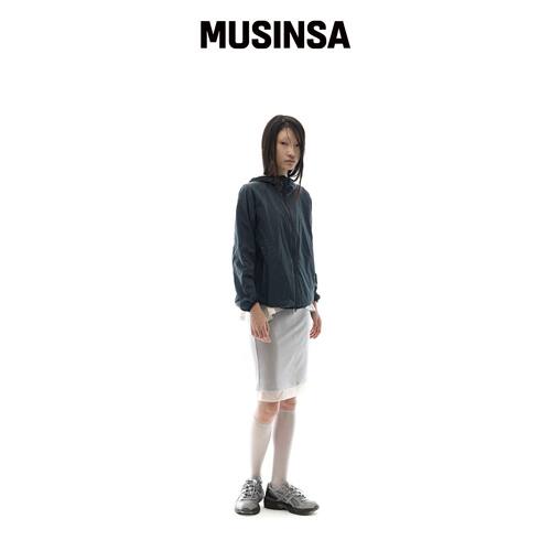 OJOS 拼接轻便风衣 / 炭灰色 MUSINSA韩国官网直邮进口