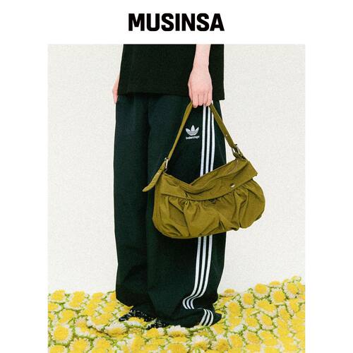 CCORIE 卡其色双口袋肩背包 MUSINSA韩国官网直邮进口