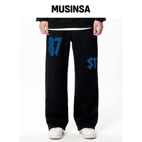 ARTISTWEAR [ATW] 87st 宽松松紧裤_BK MUSINSA韩国官网直邮进口