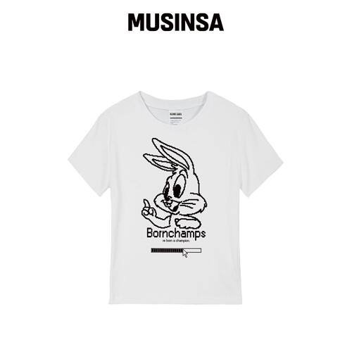 BORN CHAMPS [4 COLORS] PIXEL BUNNY 女士标准T韩国官网直邮进口