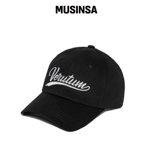 VERUTUM WAVE LOGO 黑色棒球帽 MUSINSA韩国官网直邮进口