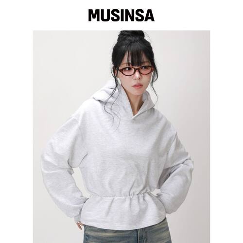 LIKE THE MOST 荷叶边下摆卫衣_白色混色 MUSINS韩国官网直邮进口