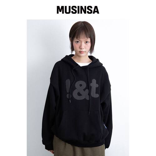 ISTKUNST IST 连帽卫衣_黑色(IK2FFMM402A) MUSI韩国官网直邮进口