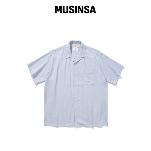 SIIIIDO 亚麻弹力工装开襟衬衫 #1 MUSINSA韩国官网直邮进口