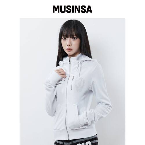 LUVISTRUE RL CROWN HOOD ZIP UP(白色) MUSINSA韩国官网直邮进口