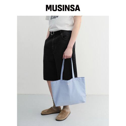 DUNST FOR MEN 条纹休闲购物袋_UNISEX_UDBA6E21韩国官网直邮进口