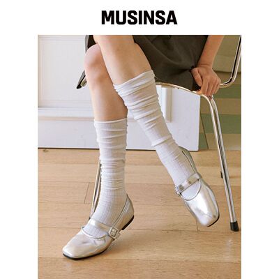 SPUR 褶边搭扣玛丽珍平底鞋 -US9025（5色） MUS韩国官网直邮进口