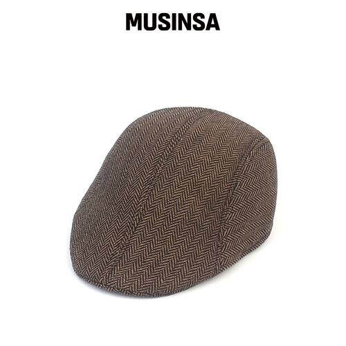 UNIVERSAL CHEMISTRY 斜纹聚酯棕色猎帽 MUSINSA韩国直邮官方正品