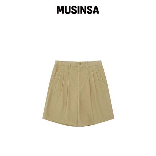HONGWOOSUNG 3TUCKS SHORTS_IVORY韩国官网直邮进口MUSINSA