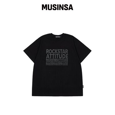 MASAT RockStar Attitude 短袖_黑色 MUSINSA韩国官网直邮进口