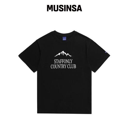 STAFFONLY MOUNTAIN CC TEE (黑色)韩国官网直邮进口MUSINSA