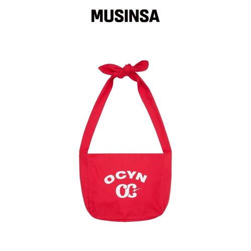 OFCOURSEWHYNOT RIBBON TIED SHOULDER BAG RED韩国官网直邮进口