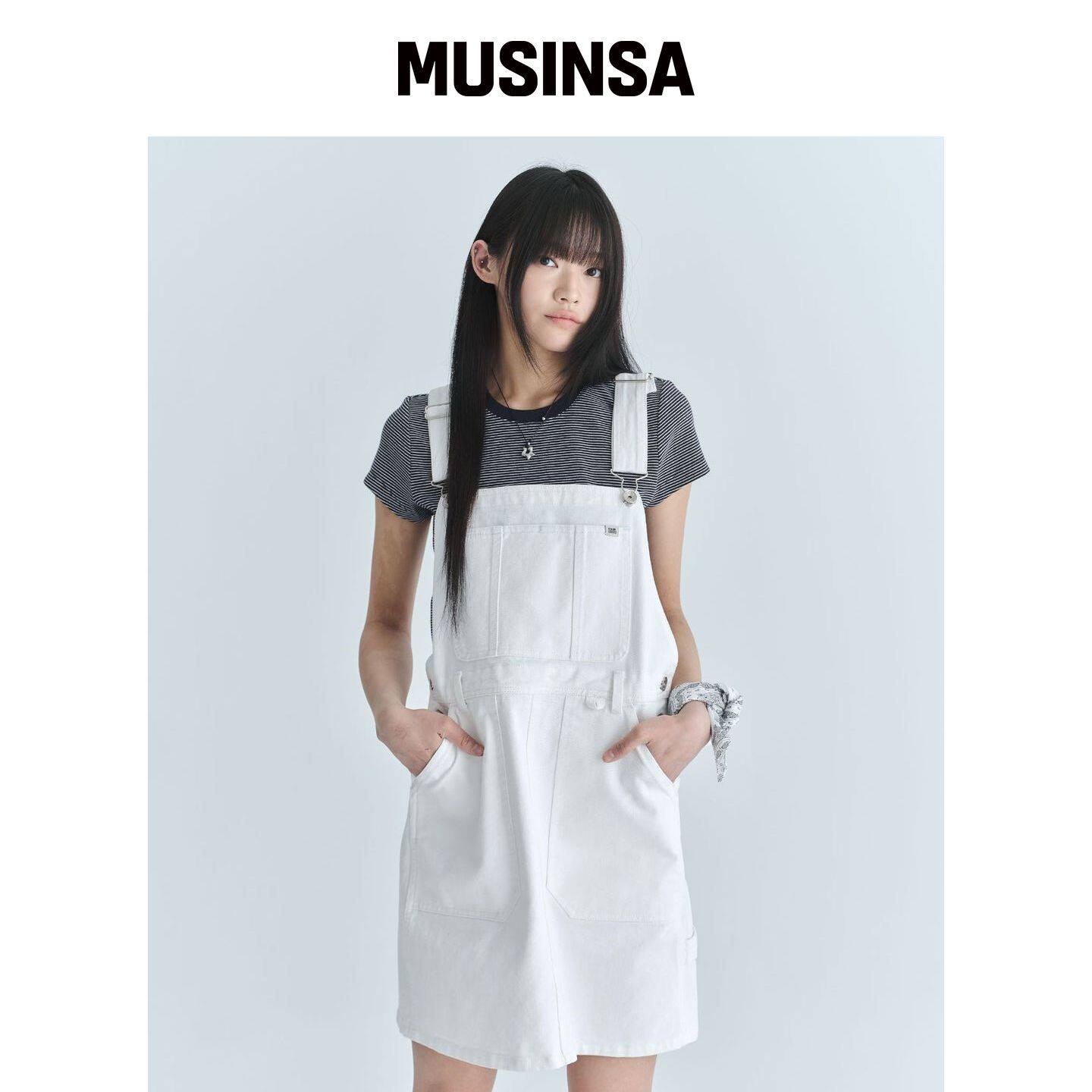 CGP (女款) 宽松连衣裙-白色 MUSINSA韩国官网直邮进口