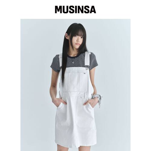 CGP (女款) 宽松连衣裙-白色 MUSINSA韩国官网直邮进口