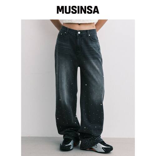 MIDNIGHT MOVE ss cubic pants（黑色） MUSINSA韩国官网直邮进口