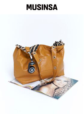 DEPC EYELET LEATHER BAG (VER.2) - CAMEL韩国官网直邮进口