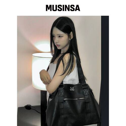 MUCENT PRIME 皱褶皮革托特包 MUSINSA韩国官网直邮进口