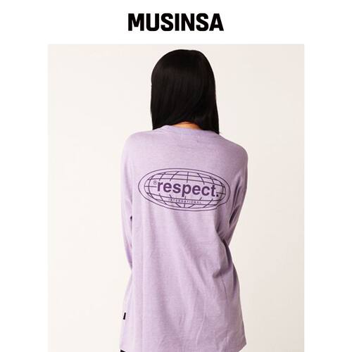 RESPECT 国际背面LOGO RESPECT长袖（浅紫色） M韩国官网直邮进口