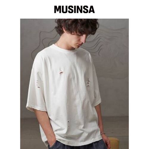 TENER MOOZ 摩托车复古T恤 (WHITE) MUSINSA韩国官网直邮进口