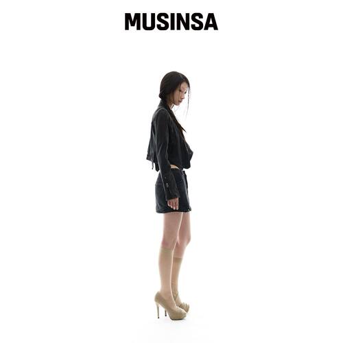 OJOS 炭灰色牛仔迷你裙 MUSINSA韩国直邮官方正品