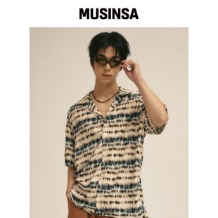 VILLA RAY INDIGO 男士粘胶衬衫 MUSINSA韩国官网直邮进口