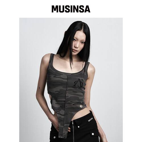 AS YOU ARE CUTOUT 身体suit 无袖 CAMO MUSINSA韩国官网直邮进口