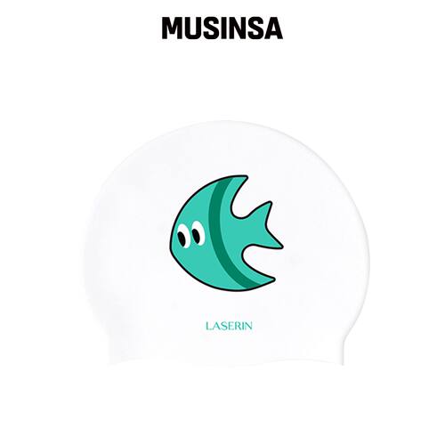 LASERIN LASERIN鱼形白色泳帽 MUSINSA韩国官网直邮进口