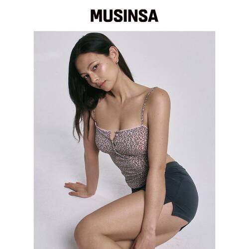 PLEASENOFOLLOW RIRI 豹纹蕾丝上衣（粉色/灰色 韩国官网直邮进口