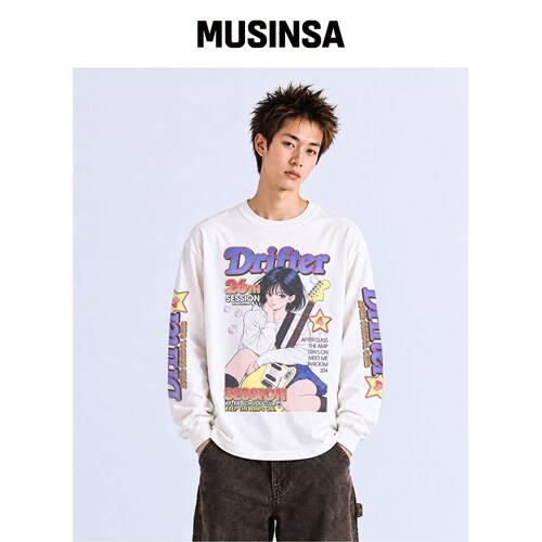 QT8 GARMENTS MF Drifter 水洗长袖（象牙色） M韩国官网直邮进口