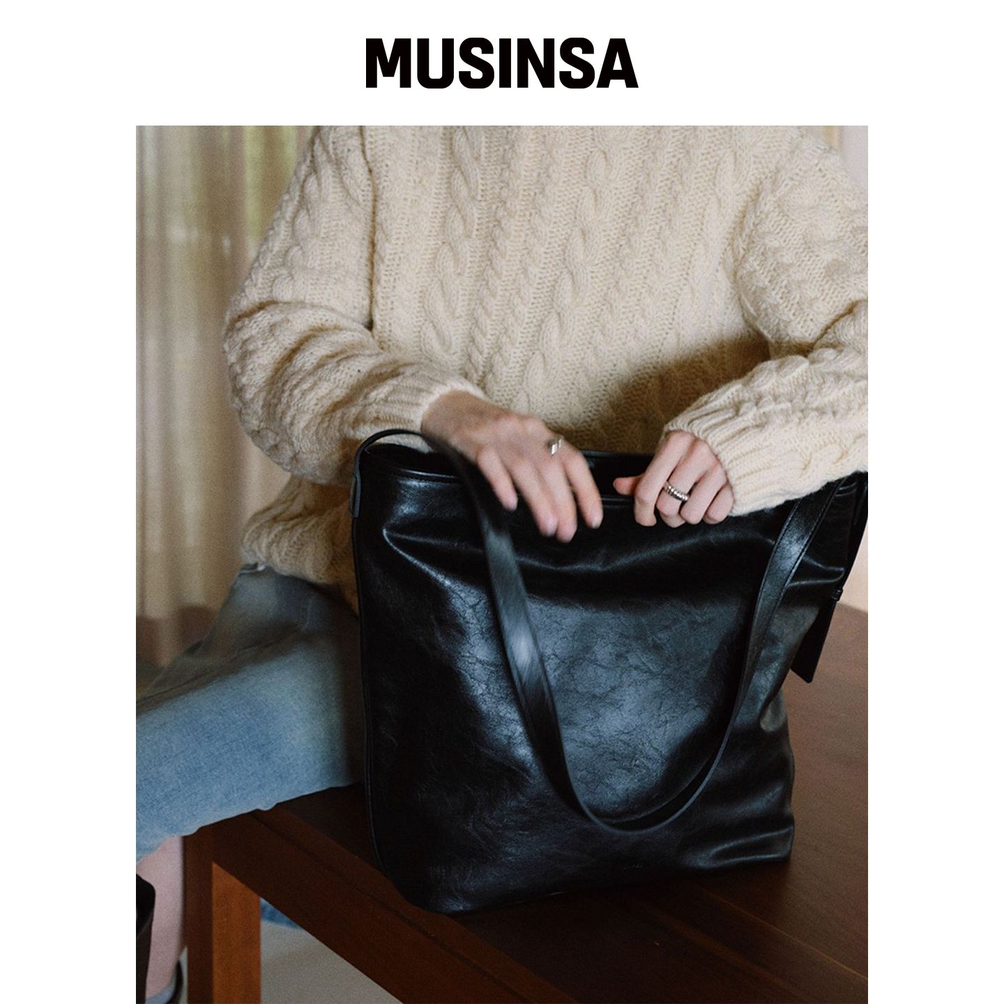 OVHEE Poe 水桶包_黑色 MUSINSA韩国直邮官方正品