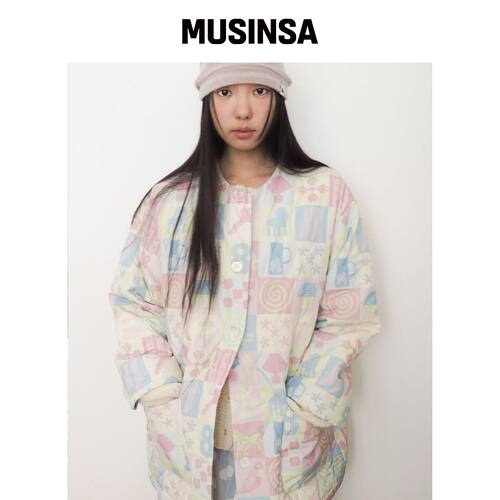 FUNFROMFUN Granny Padding Jacket, Multi MUSI韩国官网直邮进口
