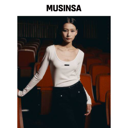 HELENE PARIS 罗纹长袖 [WHITE]韩国官网直邮进口MUSINSA